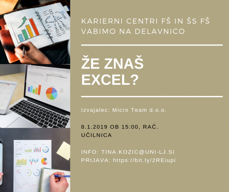 Že znaš excel?